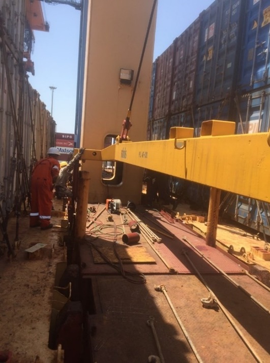 Checking with ship' officer after work done.