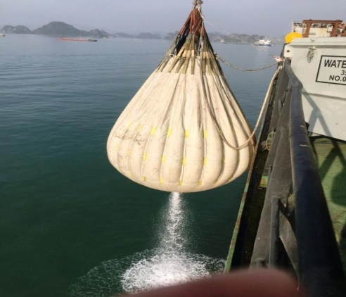 remove water - load test deck crane